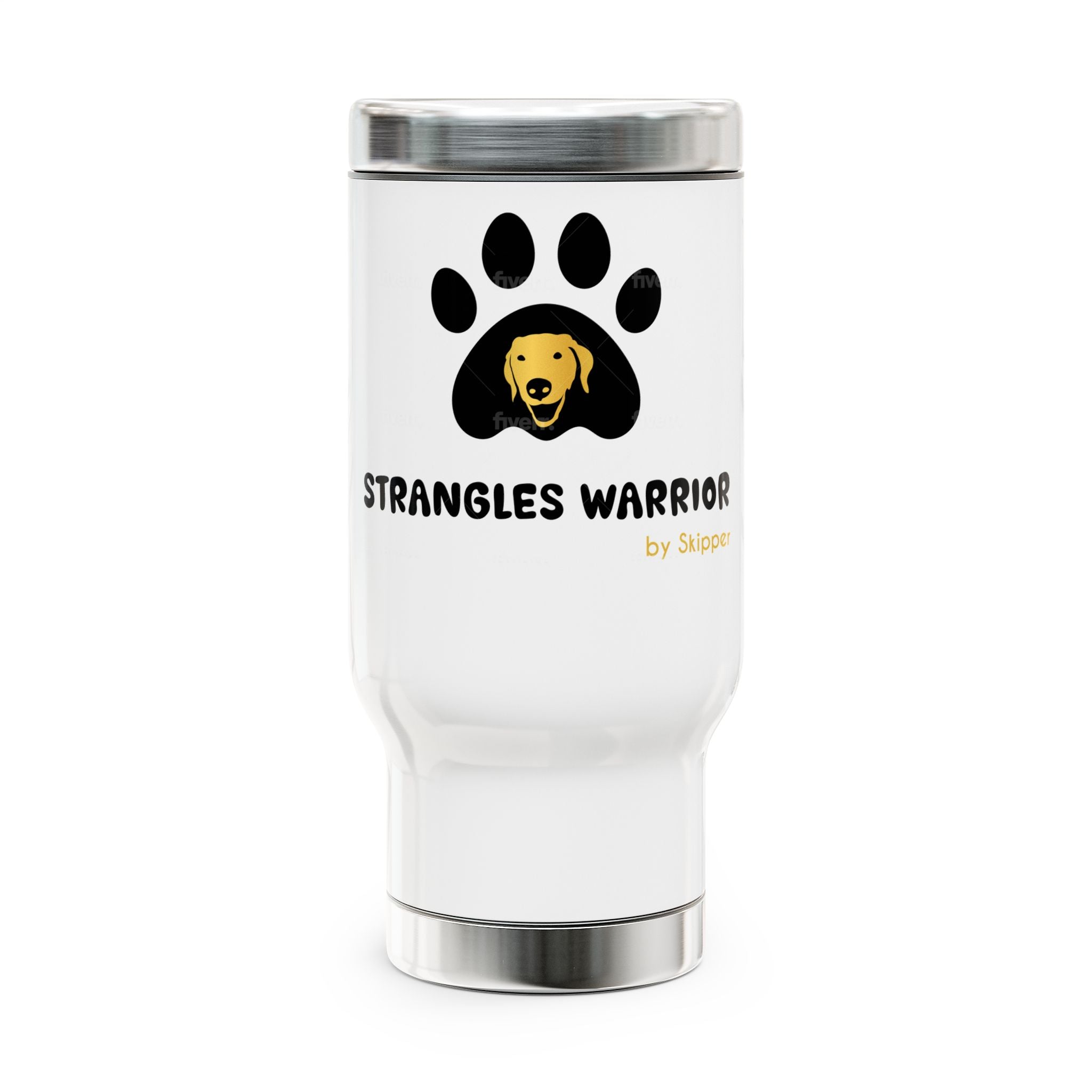 Stainless Steel Travel Mug with Handle, 14oz